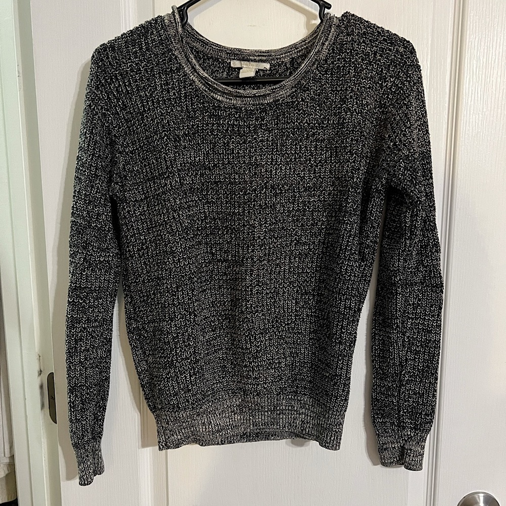 Salt and pepper knit crewneck sweater small 🖤